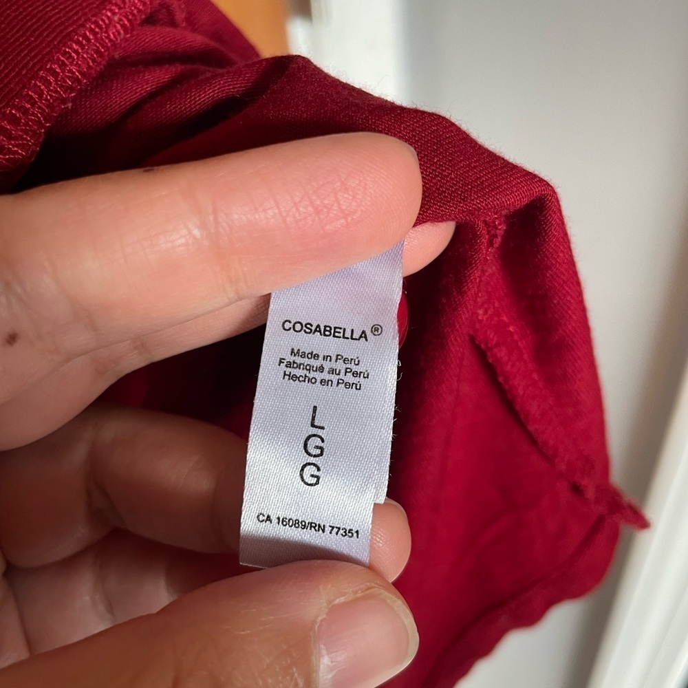 Cosabella Deep Red Buttoned Top - Picture 6 of 8